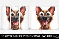 Crazy Malinois Watercolor | 20 oz Tumbler Product Image 1