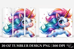 Funny Cute Unicorn Running | 20 oz Tumbler Product Image 1