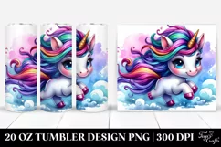 Funny Cute Unicorn Running | 20 oz Tumbler Product Image 1