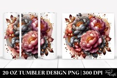 Abstract Shiny Peonies Glossy | 20 Oz Tumbler Product Image 1