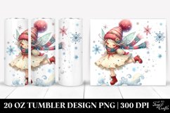 Cute Fairy Tumbled with Snowflakes 20 Oz Tumbler Product Image 1