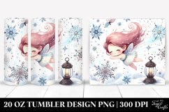 Cute Fairy Tumbled with Snowflakes 20 Oz Tumbler Product Image 1