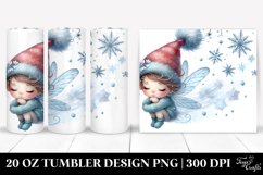 Cute Fairy Tumbled with Snowflakes 20 Oz Tumbler Product Image 1