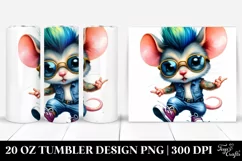 Baby Mouse Contemporary Art, Transparent 20 Oz Tumbler Product Image 1