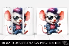Baby Mouse Contemporary Art, Transparent 20 Oz Tumbler Product Image 1