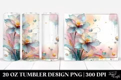 Abstract Narcissus Clipart, Transparent 20 Oz Tumbler Product Image 1