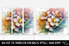 Abstract Narcissus Clipart, Transparent 20 Oz Tumbler Product Image 1