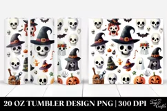 Simple Funny Halloween Skull 20 Oz Tumbler Product Image 1