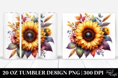 Vibrant Sunflower Design | 20 oz Tumbler Product Image 1