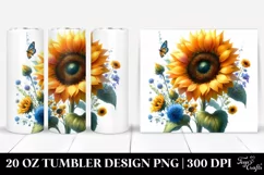 Vibrant Sunflower Design | 20 oz Tumbler Product Image 1