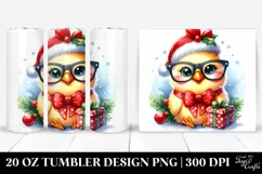Cute Watercolor Chicken with es 20 Oz Tumbler Product Image 1
