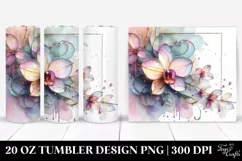 Abstract Orchid Clipart, Transparent 20 Oz Tumbler Product Image 1