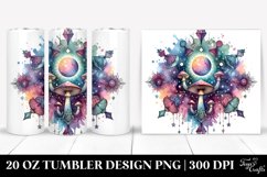 Magical Celestial Mushroom Clipart, High-Res 20 Oz Tumbler Product Image 1