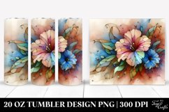 Abstract Watercolor Impatiens Stained , High-Res 20 Oz Product Image 1
