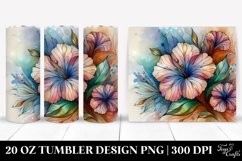 Abstract Watercolor Impatiens Stained , High-Res 20 Oz Product Image 1