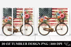 a Vintage Bicycle Flowers | 20 oz Tumbler Product Image 1
