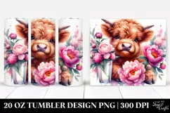 Cute Baby Highland Cow Tumbler Product Image 1