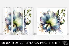 20 Oz Tumbler Sublimation | Glossy Sweet Pea | Watercolor Product Image 1