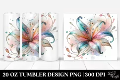 Abstract Pastel Shiny Lily | 20 oz Tumbler Product Image 1