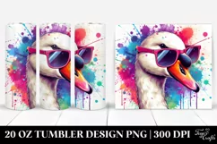 Quirky Swan Artistic Style. 20 oz Tumbler Design Product Image 1