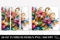 Abstract Watercolor Impatiens Stained , High-Res 20 Oz Product Image 1