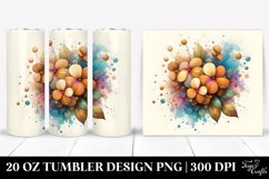 Abstract Watercolor Impatiens Stained , High-Res 20 Oz Product Image 1