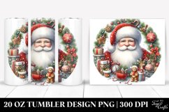 Round Christmas Santa Image | 20 oz Tumbler Product Image 1