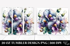 20 Oz Tumbler Sublimation | Glossy Sweet Pea | Watercolor Product Image 1