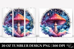 Magical Watercolor Celestial Mushroom Clipart Product Image 1