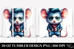 Baby Mouse Contemporary Art, Transparent 20 Oz Tumbler Product Image 1