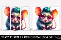 Baby Mouse Contemporary Art, Transparent 20 Oz Tumbler Product Image 1