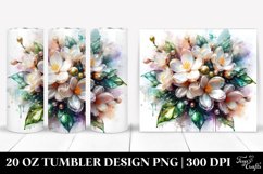 Abstract Glossy Jasmine | 20 Oz Tumbler Product Image 1