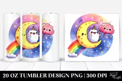 Funny Cute Vibrant Moon. 20 oz Tumbler Design Product Image 1