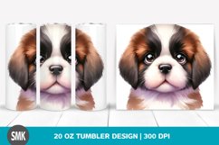 Cute Baby Saint Bernard with Text | 20 oz Tumbler Product Image 1
