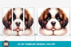 Cute Baby Saint Bernard with Text | 20 oz Tumbler Product Image 1