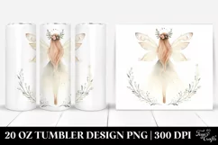 Simple Watercolor Boho Fairy | 20 oz Tumbler Product Image 1
