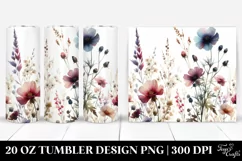 Watercolor Wild Flowers | 20 oz Tumbler Product Image 1