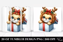 Expressive Baby Lion Winter PNG Product Image 1