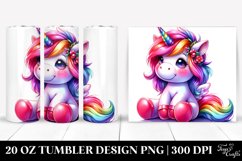 Cute Unicorn Drawing Tumbler Product Image 1