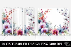 Vibrant Abstract Orchid Frame | 20 oz Tumbler Product Image 1