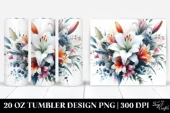 Vibrant Abstract Lily Design | 20 oz Tumbler Product Image 1