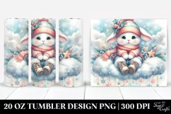 Vintage Baby Bunny on a Cloud Design | 20 oz Tumbler Product Image 1