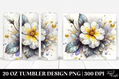 Watercolor Stained Primrose | 20 oz Tumbler Product Image 1
