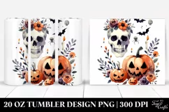 Simple Funny Halloween Skull 20 Oz Tumbler Product Image 1