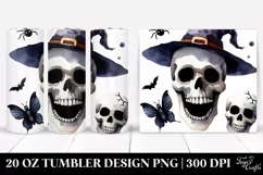 Simple Funny Halloween Skull 20 Oz Tumbler Product Image 1