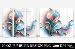 Abstract Pastel Calla Lily 20 Oz Tumbler Product Image 1
