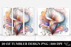Abstract Pastel Calla Lily 20 Oz Tumbler Product Image 1