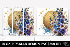 Detailed Stained Delphinium | 20 oz Tumbler Product Image 1