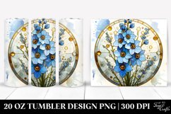 Detailed Stained Delphinium | 20 oz Tumbler Product Image 1