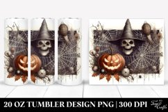 Watercolor Retro Halloween Spiderweb | 20 oz Tumbler Product Image 1